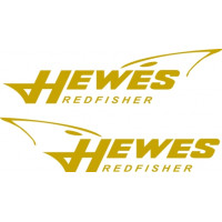 Hewes Redfisher Fins Boat Logo Decal 