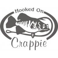 Hooked On Crappie Salt Water Fish Decal