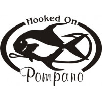 Hooked On Pompano Salt Water Fish Decal