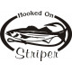 Hooked On Stripper Salt Water Fish Decal
