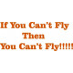 If You Can't Fly then You Can't Fly! 