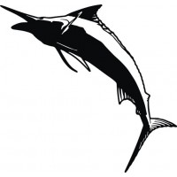 Jumping Marlin Fish Logo Decals