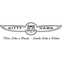 Kitty Hawk Flies Like A Hawk,Lands Like a Kitten Aircraft Logo 