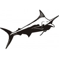 Laughing Marlin Fish Logo Decals