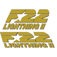 Lockheed F22 Lightning II Aircraft Logo 