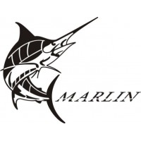 Look Surprise Marlin Fish Boat Logo Decals