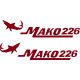 Mako 226 Shark Boat Logo Decals