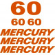 Mercury 60 HP Outboard Boat Logo Vinyl Graphics Decal