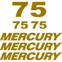 Mercury 75 HP Outboard Boat Logo