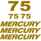 Mercury 75 HP Outboard Boat Logo