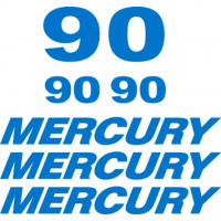 Mercury 90 HP Outboard Boat Logo Vinyl Graphics Decal 