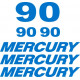 Mercury 90 HP Outboard Boat Logo Vinyl Graphics Decal