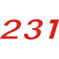 Mooney 231 Aircraft Model Number Decal 