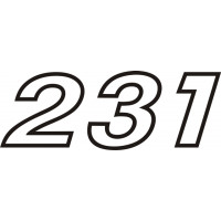 Mooney 231 Aircraft Number Logo 