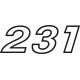 Mooney 231 Aircraft Number Logo 
