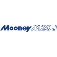 Mooney M20J Aircraft Wing Tip Logo Decal