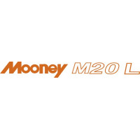Mooney M20L Aircraft Wing Tip Logo Decal