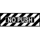 No Push Aircraft Warning Placard Logo Decals