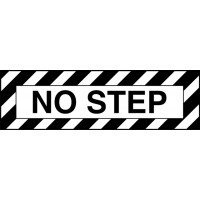 No Step Aircraft Warning Placard Logo 