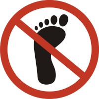 No Step Foot Aircraft Warning Placard Decals