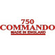 Norton 750 Commando Made In England Motorcycle Logo 