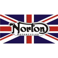 Norton Motorcycle Britain Flag Logo 