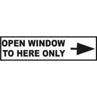 Open Window To Here Only Aircraft Placards Vinyl Graphics Decal  