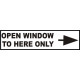 Open Window To Here Only Aircraft Placards Vinyl Graphics Decal  