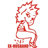 Peeing Ex-Husband Woman Vinyl,Graphics,Decals 