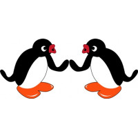 Penguin Fun Stuff Vinyl Graphics Decal 