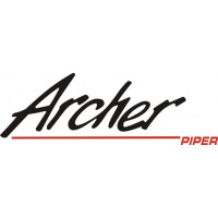 Piper Archer Aircraft Logo,Script 
