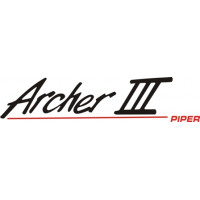 Piper Archer III Aircraft Logo,Script, 