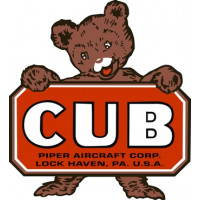 Piper Cub Emblem Aircraft Logo 