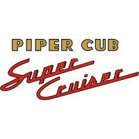 Piper Cub Super Cruiser Aircraft Logo 