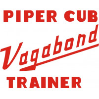 Piper Cub Vagabond Trainer Aircraft Logo 