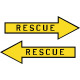 Rescue Aircraft Warning Placard Logo 