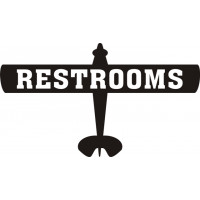 Restroom Aircraft Extra Placard Logo 