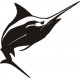 Sad Marlin Fish Boat Logo Decals