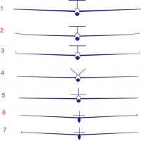 Sailplane, Glider Aircraft Logo (Choose The Number)