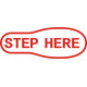 Step Here Aircraft Warning Placard Logo  