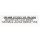  Stinson Placard - DO NOT EXCEED 100 POUNDS Aircraft Decals