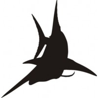 Swiping Marlin Fish Logo Decals