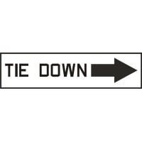 Tie Down Sign Aircraft Placard Decals