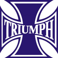Triumph Iron Cross Motorcycle Helmet Decal 