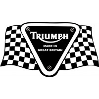 Triumph Checked Flag  decal