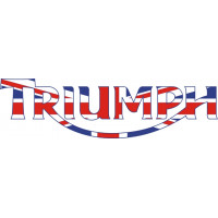 Triumph Script Motorcycle Vinyl Graphics Decal 