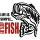 Trout Life is Simple Boat Decal