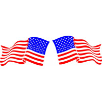 United States of America Aircraft Flag Vinyl Graphics Decals 