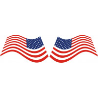 United States of America Aircraft Flag Vinyl Graphics Decal  