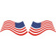 United States of America Aircraft Flag Vinyl Graphics Decals